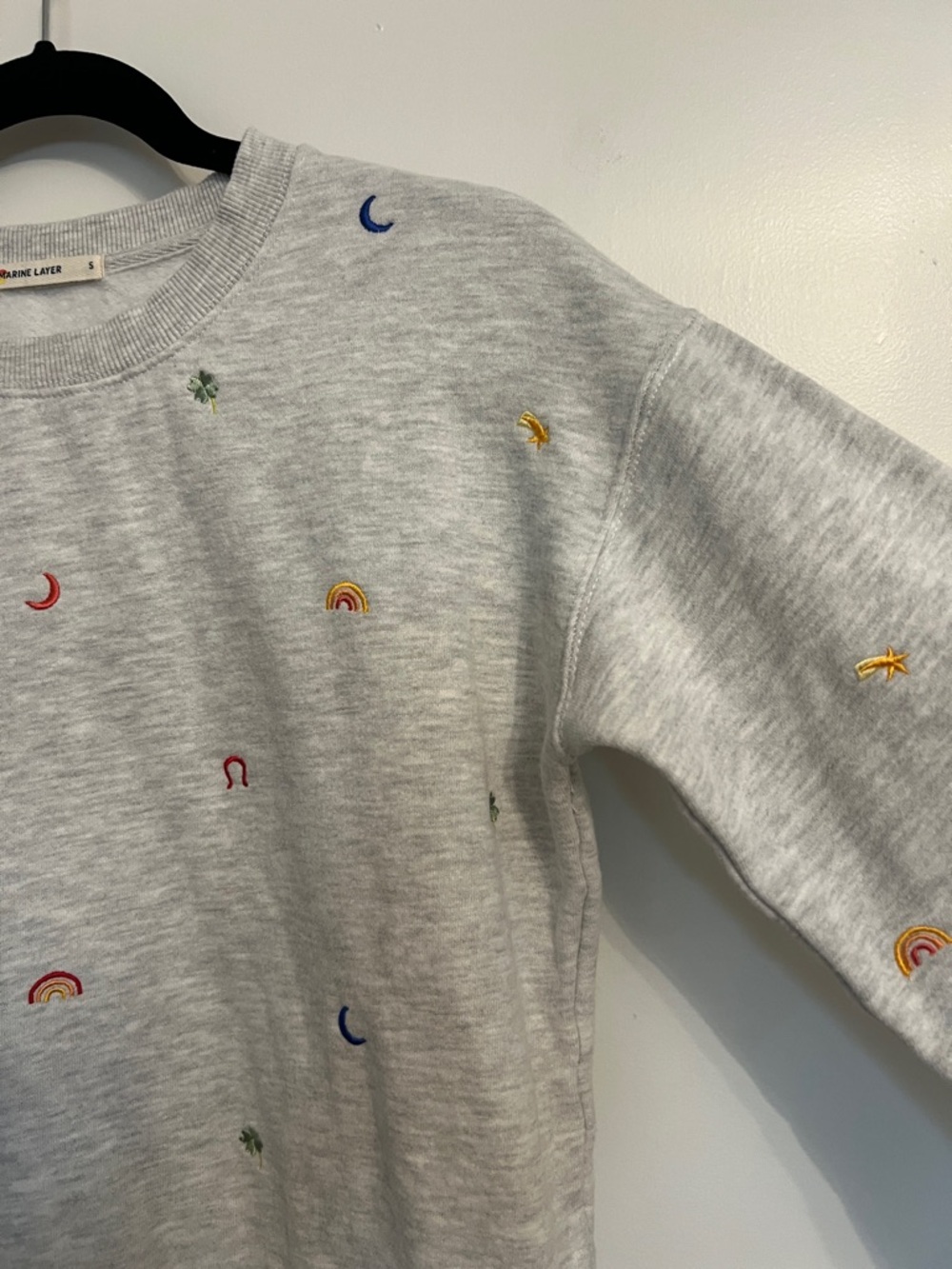 Marine Layer Nora Lucky Charms Side Tie Sweatshirt Small - Picture 5 of 12